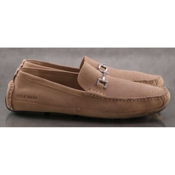 Cole Haan Wyatt Bit Men\'s Driving Loafers Shoes Size 11.5 M Suede Beige C37273 main image 8